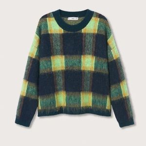 Mango Checkered Sweater Medium